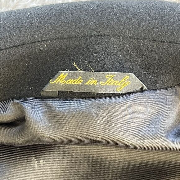 Metropolitan View Bloomingdale's Vintage Men’s Wool Cashmere Overcoat Black 44R - Picture 4 of 10